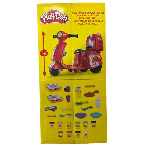 Play-Doh Pizza Delivery Scooter Playset, Large Ride-On Play Toys